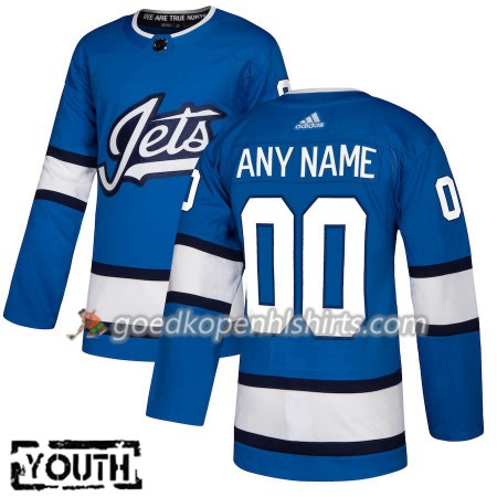 Winnipeg Jets Custom Adidas 2018-2019 Alternate Authentic Shirt - Kinderen